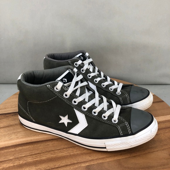 Converse Kenny Anderson Skateboarding Gray Suede Mid Top Sneakers Mens 9.5 - Picture 1 of 7
